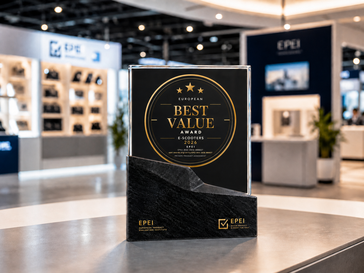 Der European Best Value Award 2026 in einer Ausstellung